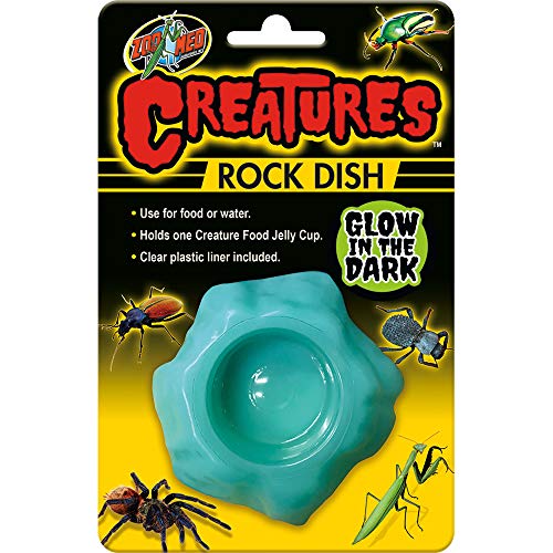Zoo Med Creatures Rock Dish 1 Pack - (3" L x 3" W x 0.75" H) - Pack of 6 - size: XX-Small/X-Small