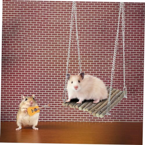FOMIYES Wooden Crab Climbing Toy Natural Reptile Hammock for Bearded Dragons Lizards Snakes Basking Swing for Reptile Pets Easy to Clean