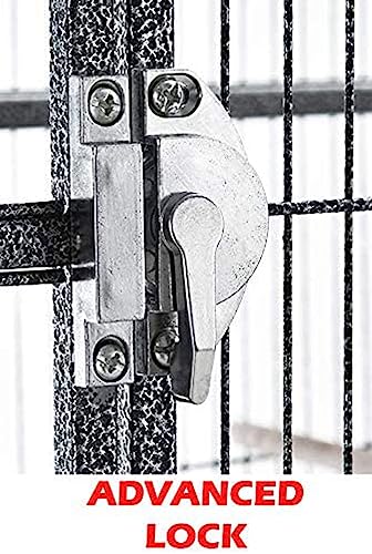 Huge X-Large Wrought Iron 4-Level Chew-Proof Tight 1/2-inch Wire Spacing Ferret Chinchilla Sugar Glider Rats Mices Rabbit Squirrel Hamster Cage with Detachable Rolling Stand - color: Black Vein, size: 32"L x 19"W x 67.5"H With 1/2" Spacing