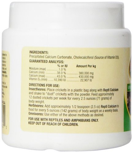 Zoo Med 6 Pack of Calcium with Vitamin D3 Reptile Supplement, 3 Ounces Each