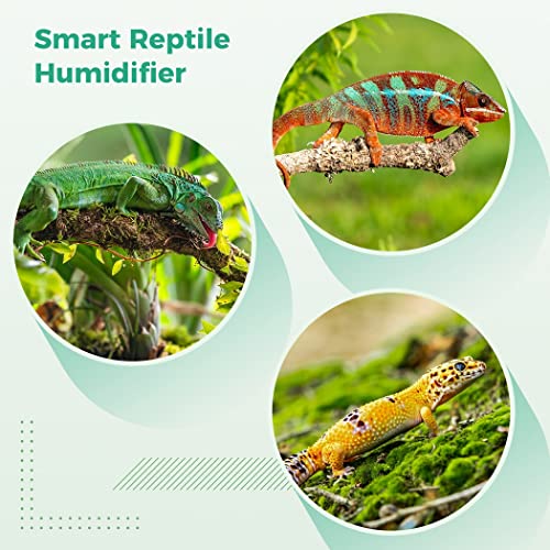 Automatic Reptile Humidifier, Smart Misting System with Timer, Led Touch Screen & 360° Adjustable Nozzles for Vivariums