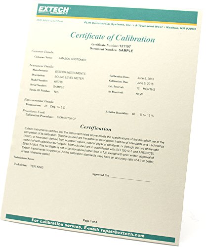 Extech 42510A-NIST Infrared Thermometer with Nist - size: 12:1, style: With Certificate of Traceability to NIST