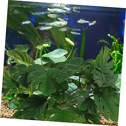 Abaodam Artificial Hanging Plant for Reptiles Suction Cups Terrarium Decor for Reptile Habitats Leafy Climbing Plant for Snakes Lizards and Amphibians