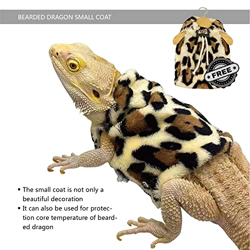 Bearded Dragon Leash and Harness Set, Beardie Carrier, Lizard Adjustable Harness with Leather Wings and Sling Bag, Reptile Small Pet Backpack Batwing Accessories (Leopard Pattern) - color: Leopard Pattern
