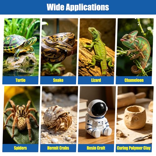 Reptile Heating Pad with 11 x 11 Inch Reptile Heat Mat with Rapid and Even Heating Reptile Heat Pad Under Tank Terrarium Heat Mat for Reptile Turtle Snake Lizard 28 Watt - size: 11" X 11"(28W)
