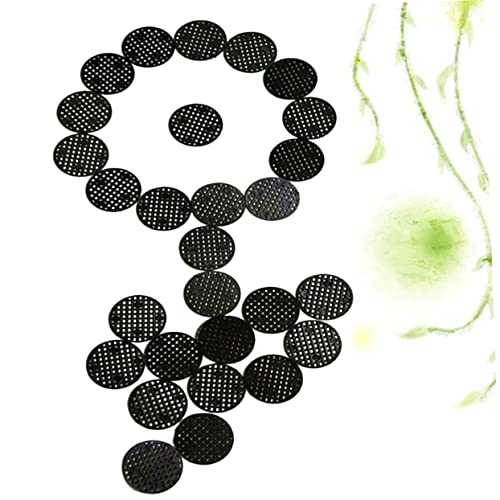 100pcs Flower Pot Hold Mesh Pad Plastic Drainage Covers for Planters Flower Pot Grid Mat Prevent Soil Loss and Leak Reusable and Breathable