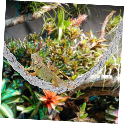 POPETPOP Crab Climbing Rope and Lizard Hammock for Reptile Habitats Sturdy Hanging Vines Decoration for Bearded Dragons and Crabs Space Efficient Climbing for Terrariums