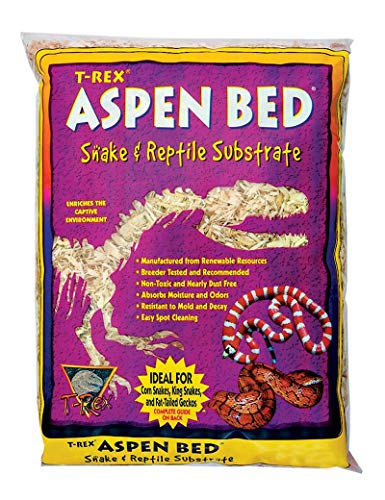 T-Rex Reptile Terrarium Substrate Bedding - Aspen Bed 5qt bag (5qt) - size: 5qt