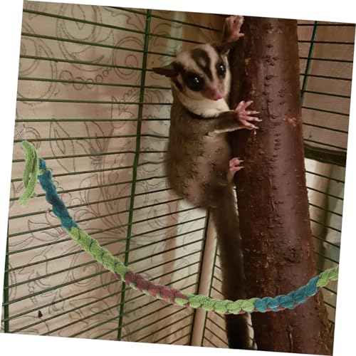 COLLBATH 3pcs Crab Climbing Rope Toy Natural Cotton Material Durable Terrarium Accessory for Crab Hamster and Reptile Enclosures