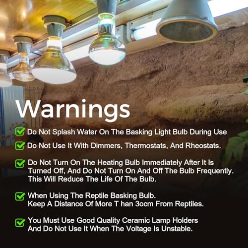 Reptile Heat Lamp 100W, Intense UVA Basking Light Bulbs, Flat-Base Heat Emitter, Heat Lamp Bulb for Reptile Chick 2 Pack - style: Natural Basking Light Bulb 100W