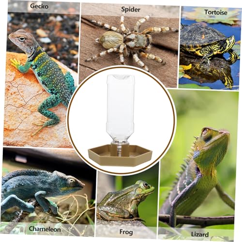 Reptile Automatic Water Dispenser for Tortoise and Lizard Compact Hydration Bowl with Reservoir Effortless Maintenance Feeding Dish Space Saving Pet Accessory for Reptile Tanks