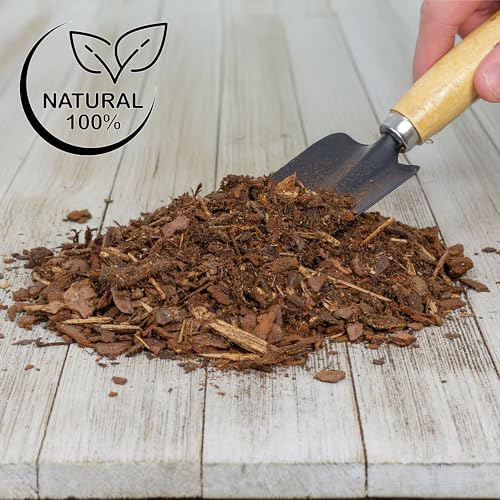 Soil Sunrise 100% Natural Pine Bark Mulch Nuggets (12 Quarts) Small Chips for Indoor/Outdoor Container Gardening, Ideal for Soil Supplement, Houseplant Topper, and Terrariums - size: 12 Quarts