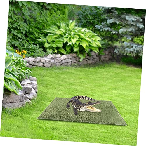 MERRYHAPY Turtle Snake Terrarium Liner 2pcs Moss Reptile Carpet Mat Reptile Bedding Reusable Washable