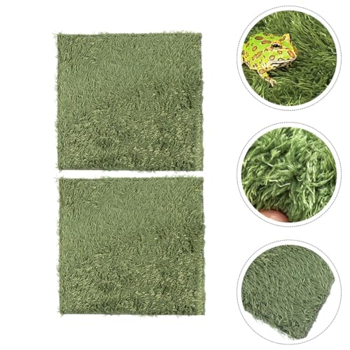 Abaodam 2Pcs Looking Reptile Moss Carpets Absorbent Mats for Climbing Pets Non Abrasive Comfortable for Reptiles for Terrariums and Habitats