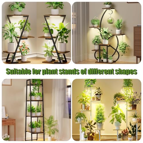 8.6'' LED Grow Light Strips, Full Spectrum 3500K Grow Lights for Indoor Plants, 2 Head with 3/9/12H Timer, 10 Dimmable Levels, Suitable for Seedling, Succulent, Plant Shelf and Greenhouse, 2-Pack - color: 2 Head 2 Pack