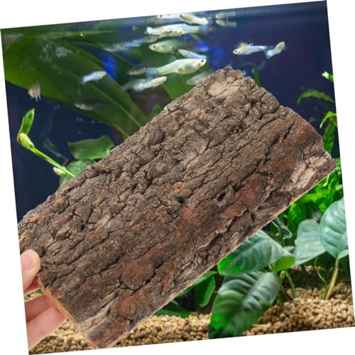 Happyyami Pet Fish Tank Landscaping Reptile Bark Fish Tank Decorations Reptile Background for Terrarium Decorative Background for Aquarium Terrarium Accessories Aquarium Decorative Board
