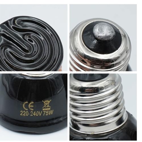 Mini Pet Reptile Ceramic Heating Lamp 220V Heat Emitter Light Bulb Heat Reptile Lamp Supplies (Size : 100W) - size: 100 Watt