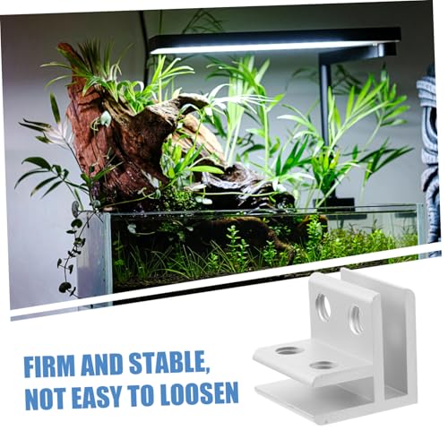 BESPORTBLE 1set Alloy Glass Clamp Holder for Thick Glass Quick Installation Flowerpot Buckle for Fish Tank Terrarium and Garden Planter Box and Elegant Design