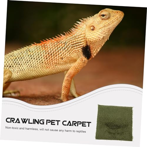 Crab Cage Pad Reptile Tank Accessories Reptile Carpet Mat Imitation Grass Bedding Terrarium Liner for - size: 20.00X20.00X0.50CM