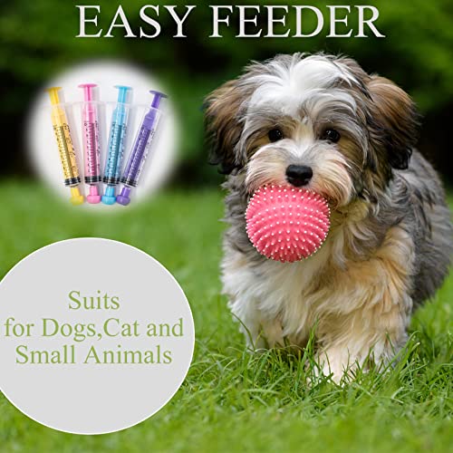 4Pcs Animal Syringe Feeder Chromatic Plastic Syringe Pet Feeding for Puppies, Cat, Rabbits and Other Baby Animals Measuring Tools for Scientific Labs, Oil or Glue Applicator (10ml)