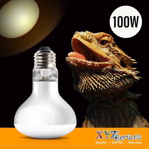 XYZReptiles Reptile Heat Lamp – 100W Heat Lamp Bulb for Reptiles, Reptile Basking Heat Lamp Bulbs, UVA Daylight Basking Light for Reptiles, Bearded Dragon, Tortoise, Lizard