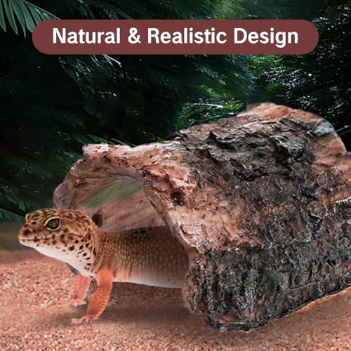 Betta Log Floating Aquarium Hideout Small Cave Decor for Fish Snail Reptile Hiding Spots Terrarium Logs, Beta Fish Hides Hollow Tree Trunk Decoration for Tanks Hide Spaces