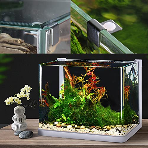 Suxgumoe Aquarium Cover Clips, 4 Pcs 6mm / 8mm / 10mm / 12mm Stainless Steel Fish Tank Glass Cover Clip Support Holder Universal Lid Clips for Rimless Aquariums (8mm) - size: 8mm