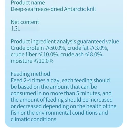 90g/3.17oz Freeze Dried Krill Fish & Turtle Food, 100% Whole Antarctic Krill, High Protein, Floating (Soak to Sink), for Betta, Cichlids, Koi & Turtles, Resealable.
