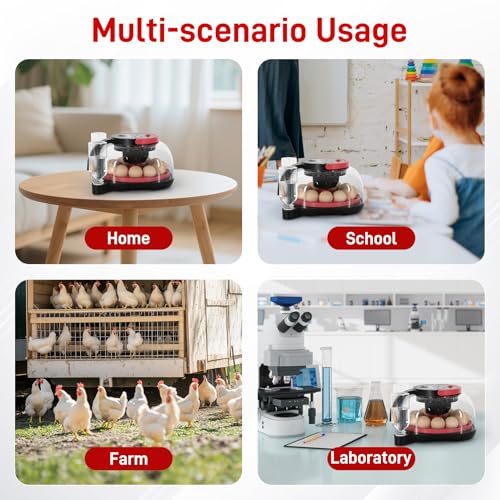 Automatic Egg Incubator for 12 Chicken Eggs with Camera APP Control | Temperature & Humidity Monitor, Auto Egg Turner, Record Life's Birth Moments for Chicken Duck Quail Pigeons