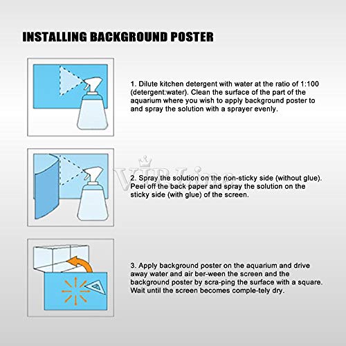 Rock Wall Aquarium Background Poster PVC Fish Tank Decor Landscape 24 36 48 72 (72" x 20"/ 183 x 51cm) - size: 72" x 20"/ 183 x 51cm