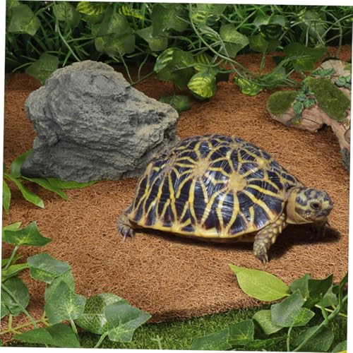 Natural Coconut Coir Reptile Carpet Mat Non-Toxic Terrarium Substrate Liner for Lizards Snakes Tortoises Washable and Reptile Supplies