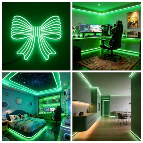 Ultra-Narrow 3mm USB COB LED Strip Lights Self-Adhesive, for Kitchen Cabinets, Bedroom, Gaming Desk (Green, 3ft) - color: Green, size: 3ft