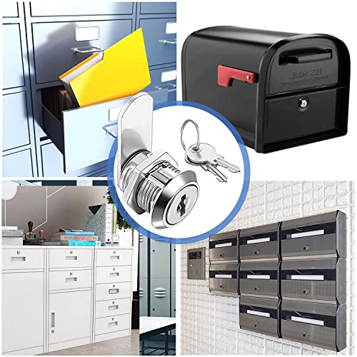 Sissinda 5/8'' Keyed Alike Cabinet Locks with Keys, 12 Packs, Waterproof, Durable Construction, Wide Application, Easy Installation, Satisfactory Guarantee - size: 5/8 Inch 12Pcs