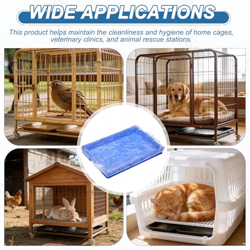 Disposable Bird Cage Liners, Clear Plastic Cage Liners for 20x13 Inch Pallets Tray Universal Elastic Film, (30 Pcs), Intended for Parakeet/Cockatiels/Rabbit/Guinea Pig - size: 20x13 Inch