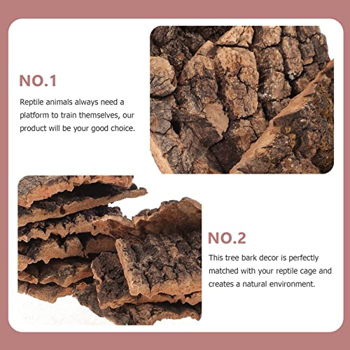 BESPORTBLE Climbing Gecko Toy Snake Tank Decorations Cork Bark Reptile Hide Platforms