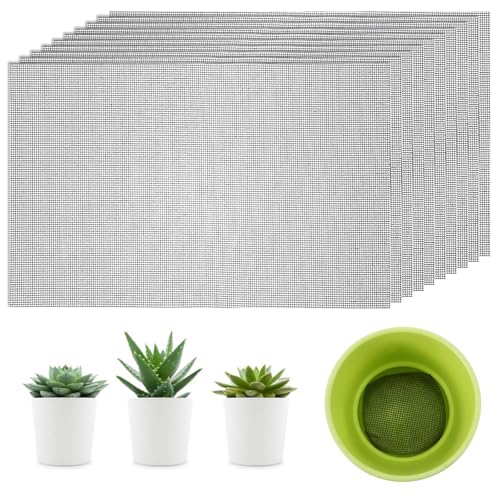 10PCS Flower Pot Hole Mesh Pad Drainage Screen Succulent Bonsai Mesh | Potting Mat Bonsai Mesh, Pots Substrate Barrier Plants Screen Mesh, Plant Pots Drainage Meshes, Preventing Soil Leakage