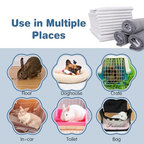 kathson 20 Pcs Guinea Pig Cage Liners Disposable 18" x 24" Rabbit Disposable Potty Training Pad Super Absorbent & Leak-Free Pet Supplies for Bunny Kitten Small Dog Guinea Pig - size: 18" x 24" / 20PCS