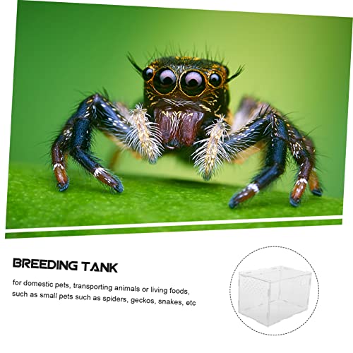 Acrylic Reptile Breeding Box Reptile Terrarium Case for Snakes Lizards and Tortoises Sturdy PET Supply Lid