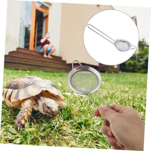 2PCS Stainless Steel Reptile Sand Shovel Lizard Litter Cleaner Fine Mesh for Substrate Sifting Suitable for Tortoise and Desert Lizard Waste Cleanup