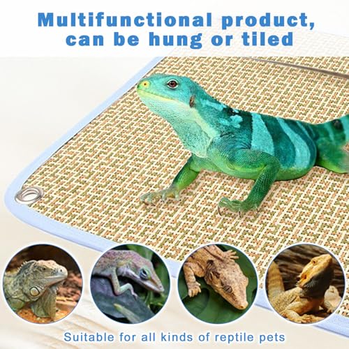 Reptile Hammock Bearded Dragon Sleeping Mat Hammock Suitable for Lguanas, Axolotls, Anoles, Geckos, Snakes, Chameleon (Yellow)
