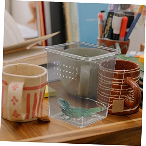 BESPORTBLE 3pcs Spider Habitat Boxes Small Reptile Enclosures for Tarantula Scorpion Gecko Lightweight Feeding Bins Ventilation for Optimal Pet Growth
