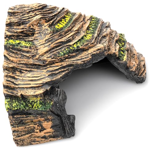 Reptile Hide Cave - Naturalistic Terrarium Décor for Reptiles and Amphibians, Safe & Comfortable Hideout