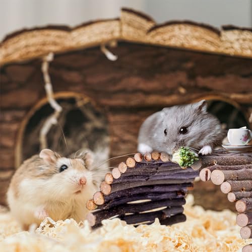Hermit Crab Hideout,Hermit Crab Climbing Toys,Reptile Climbing Decor for Small or Medium Hermit Crab Habitat (Hermit Crabs Climb Bridges) Small Size - size: 7.87*5.9 inch