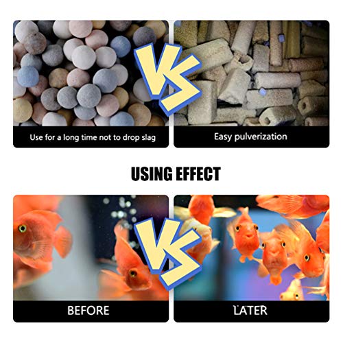 Aquarium Filter Media Ceramic Bio Balls Bio Filter Media Bio Ceramic Rings for Marine and Freshwater Fish Tank 99% Dust Free