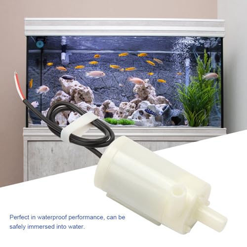 Zopsc Amphibious Submersible Pump, DC 3V 5V 6V Low Noise Horizontal Water Pump, Small Fountain for Aquarium Pond, Tiny Quiet Circulation