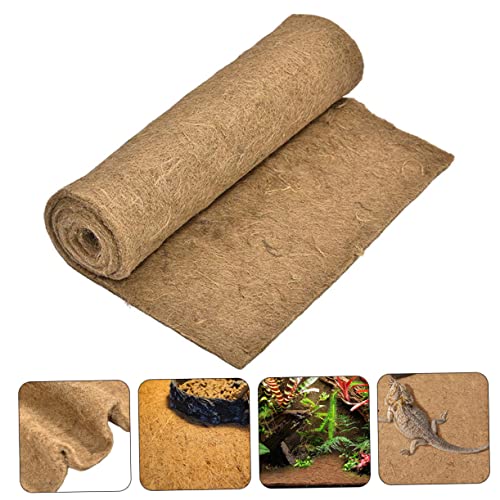 Yardwe Terrarium Liner for Reptiles Jute Fiber Pad for Tortoise Lizard and Snake Tanks Versatile Bedding Mat Reusable and Washable Cushion for