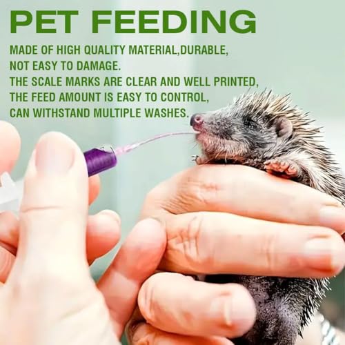 Baby Bird Feeding Syringe Set, Feeding Tubes and Spoon Parrot Small Pet Manual Feeder Measuring Tools, Milk Water,Liquid Food,Reusable (10ml+20ml+60ml)