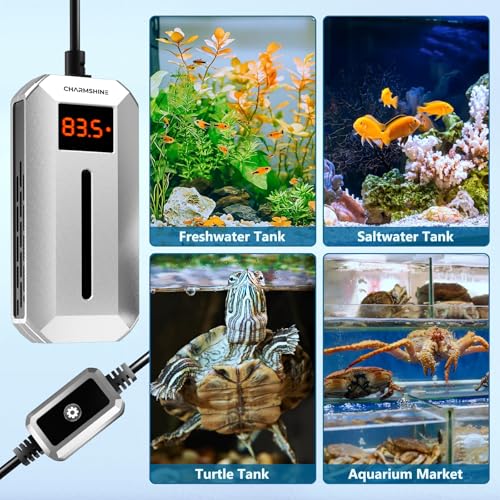 Submersible Aquarium Heater with LED Digital Display 150W Fish Tank Heater for 14-22 Gallon Freshwater Saltwater Tank, Auto Thermostat Overheat Protection(Not Suitable for Low-Water Turtle Tanks)