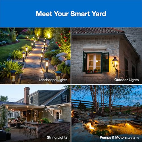 Lutron Outdoor Smart Plug for Caseta Smart Lighting, Summer Patio, Backyard Outdoor Lights & Motors, 15A LED Fixtures & 1/2 HP Motors, PD-15OUT-BL, Black - style: Smart Outdoor Plug