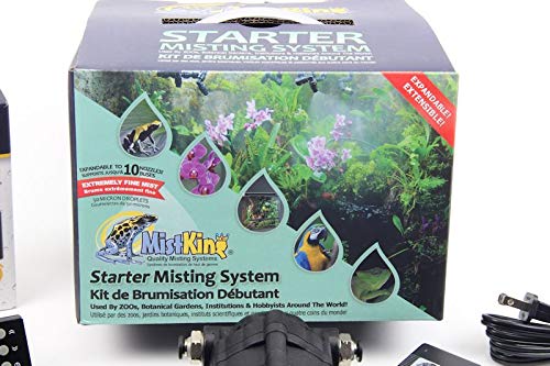 MistKing – Starter Misting System, 4th Gen | Used by Zoos, Botanical Gardens, Institutions & Hobbyists | Expandable to 10 Nozzles | Extremely Fine Mist | 50 Micron Droplets | MKSMS4-125-50 - size: Version 4, style: Starter
